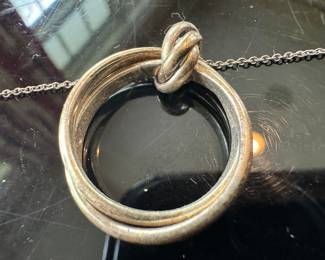 Tiffany & Co Sterling Silver Necklace with Hoop Bangles