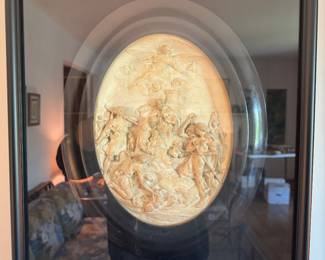 Framed Carved Plaster Relief