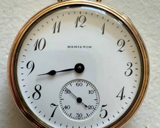 18K Hamilton Pocket Watch