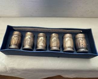 Sterling Silver Salt & Pepper Shakers 6pc (42gms)
