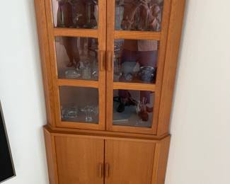 Danish Modern Corner Cabinet