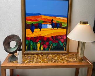 Didier Chretien, Weber 96, Danish modern tile topped console table