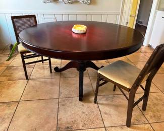 Nice large dining table plus there are custom table covers too