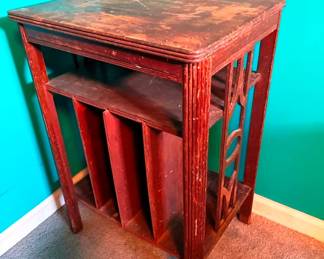 Vintage portable record or Victrola stand