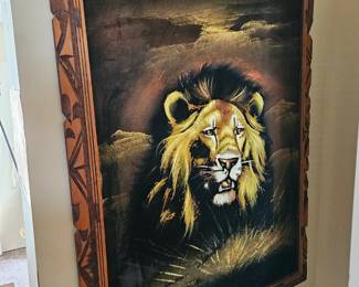 Black velvet painting 
$40 framed