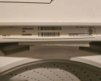 Opened washing machine info