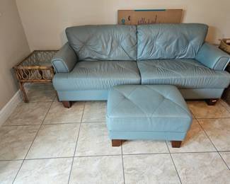 2 piece leather couch very comfy $250