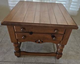 Solid wood end table $50