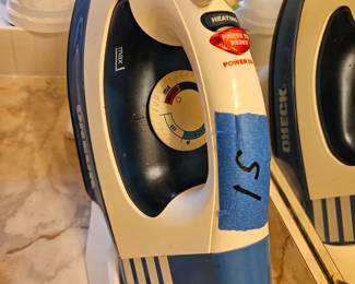 And yet another iron , This one is cordless and it comes with its own charging stand