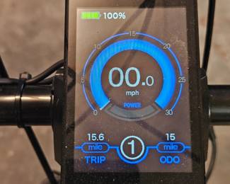 Here's the instrument panel for the Electric 3 wheeled bike . Only has 2 miles on it.  Comes complete Priced at $2500.00