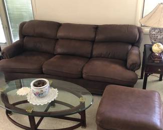 Legacy Leather Couch (matching Ottoman & Recliner)