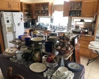 Entire Kitchen Fulled with Bric-a-Brac & Appliances