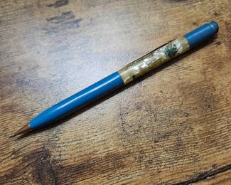 Vtg. WA Sheaffer Pen Co Blue Mother of Pearl Mechanical Pencil Fort Madison, Iowa