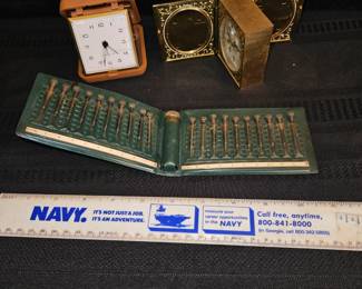 Vtg. WatchMakers Star Crown Taps & Drills Set, Navy Recruiting Ruler, Vintage Clocks!
