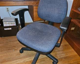 Blue Upholstered Desk Chair!