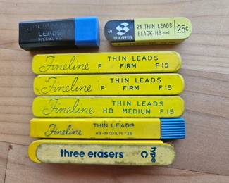 Lot of Vintage Sheaffer Pencil Lead & Eraser Refills!!