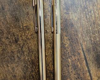 Vtg. Cross Century 1/20 12k Gold Filled Engraved Mechanical Pencil &10k Gold Filled Ballpoint Pen