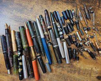  LOT of Vintage Parker Fountain Pen Parts!
