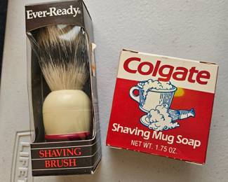 Vtg Ever-Ready Shaving Brush C-40 W/Vtg Colgate Shaving Soap!
