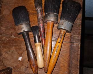 Vtg Wooden Bristle Paint Brushes!
