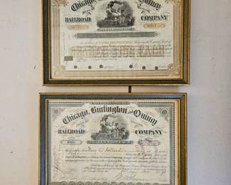 1900’s Chicago, Burlington & Quincy Railroad Co. Stock Certificates!
