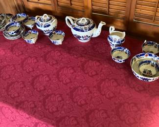 1800'S TEA SET, 35 PIECES 