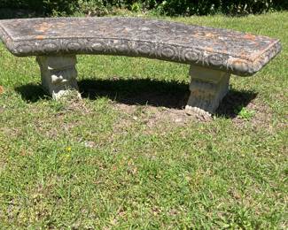 THERE ARE TWO CONCRETE BENCHES. 