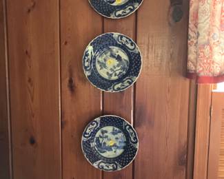 THREE OF NUMEROUS DECORATIVE PLATES  