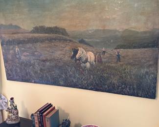 A BETTER PIC OF A FARM SCENE. THOUGHT TO BE AN ORIGINAL. POOR LIGHTING, TOO MUCH. 