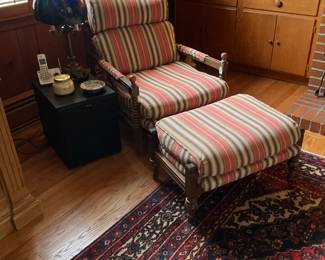CHAIR AND OTTOMAN  