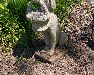 CONCRETE STATUE OF DOG. 