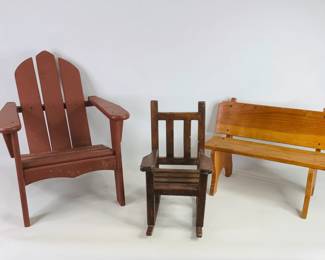 Doll & Kid's Wood Chairs