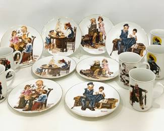 Norman Rockwell Saturday Evening Post Collectible Mugs and Plates