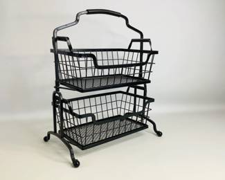 Two-Tier Wrought-Iron Basket
