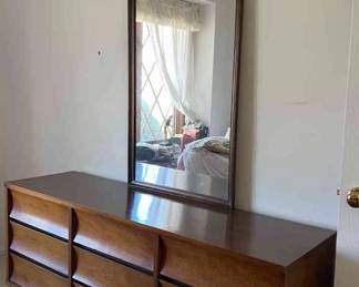 Mid Century, Chest Of Drawers With Mirror