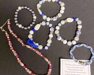 Various Beaded Bracelets Necklace