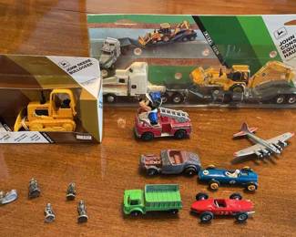 Cars, Tractors And Pewter Figurines