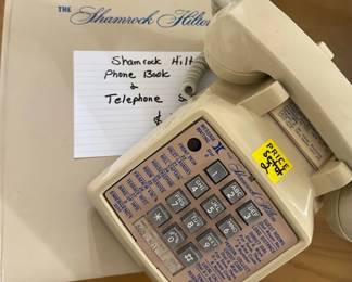 Shamrock Hilton - HOTEL - Collectible Phone Book and Shamrock Hilton Hotel Phone