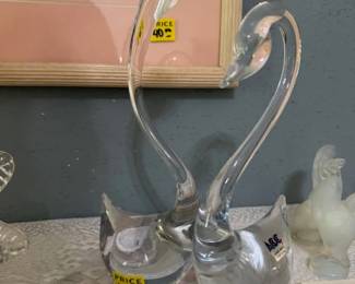 Crystal swans