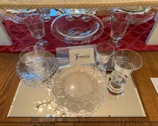 Beautiful Antique Fostoria Crystal Glassware Set