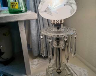 Antique  Crystal small side Lamp (2)