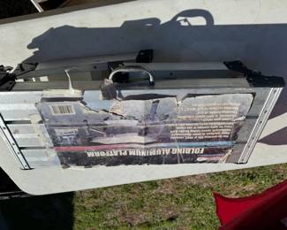 Folding Platform and 2 GREAT ladders