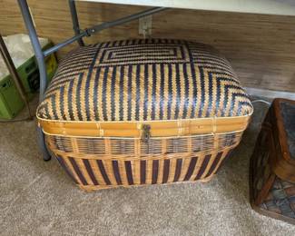 Woven Straw Chest