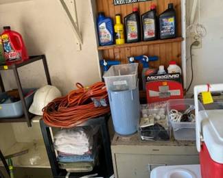 Extension cords, Office supplies, Bathroom supplies, Luggage, Sewing Supplies