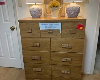 Mid-century Modern Dresser and Matching Vanity