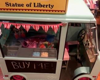 American Girl ice cream truck with all accessories 