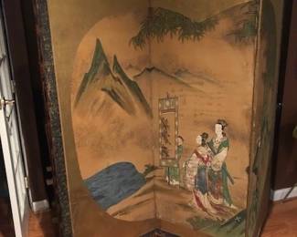 Asian screen approximately 5 ft x 5 ft