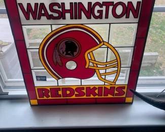 Washington Redskins Stained Glass
