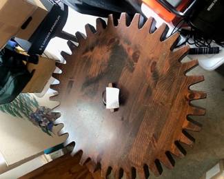 Ethan Allen mid-century cogwheel table