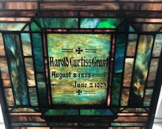 Harold Curtiss Grant stained glass window (have history of window)